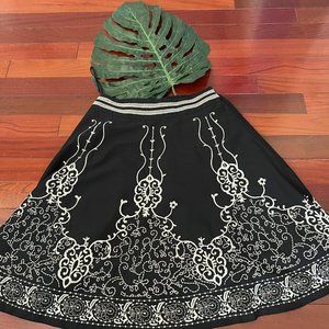 Coldwater Creek Embroidered Skater Skirt